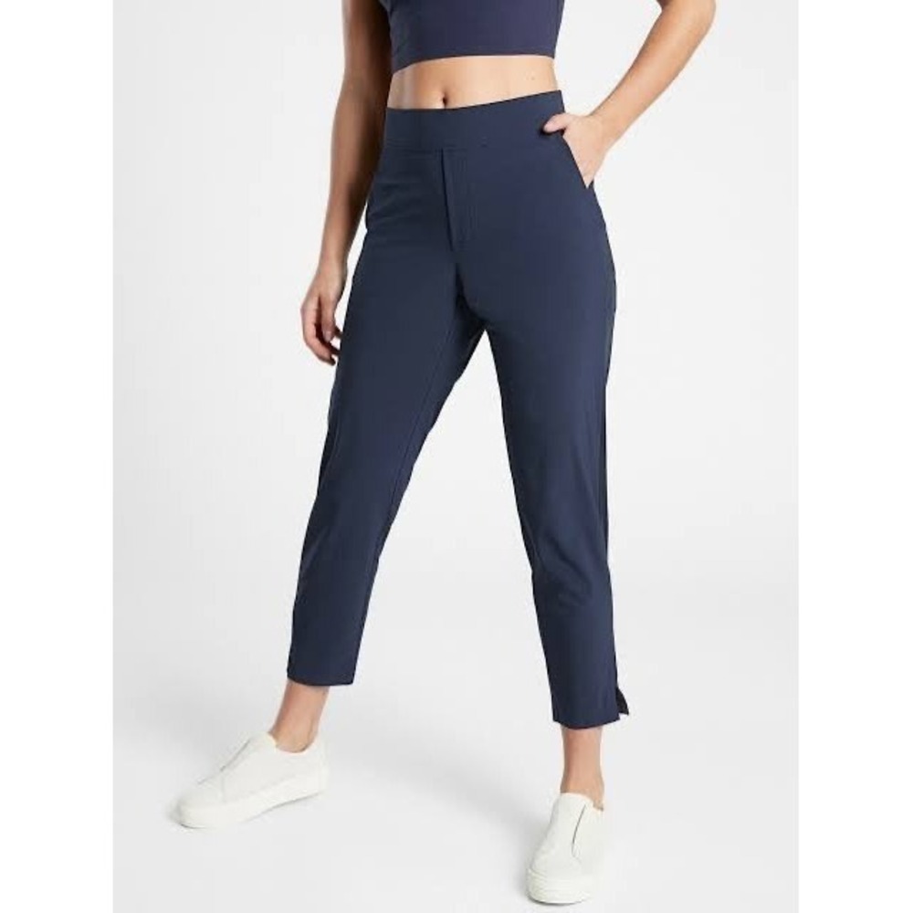 Athleta Brooklyn Ankle Pant Navy Blue Size 8 New With Tags